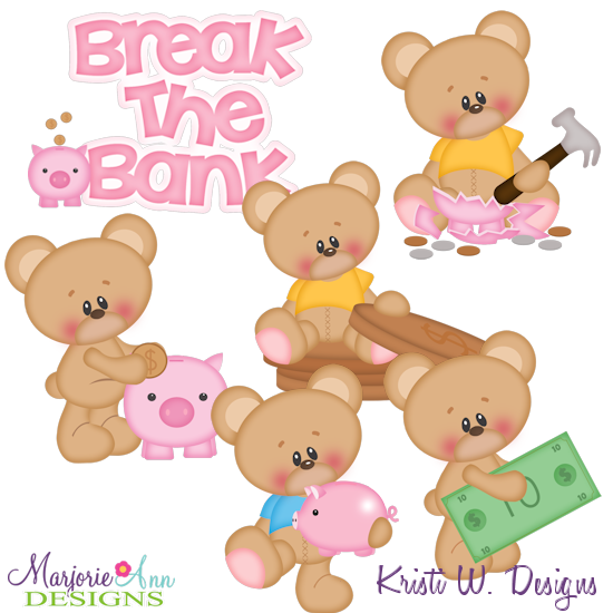 Break The Bank SVG Cutting Files Includes Clipart - Click Image to Close